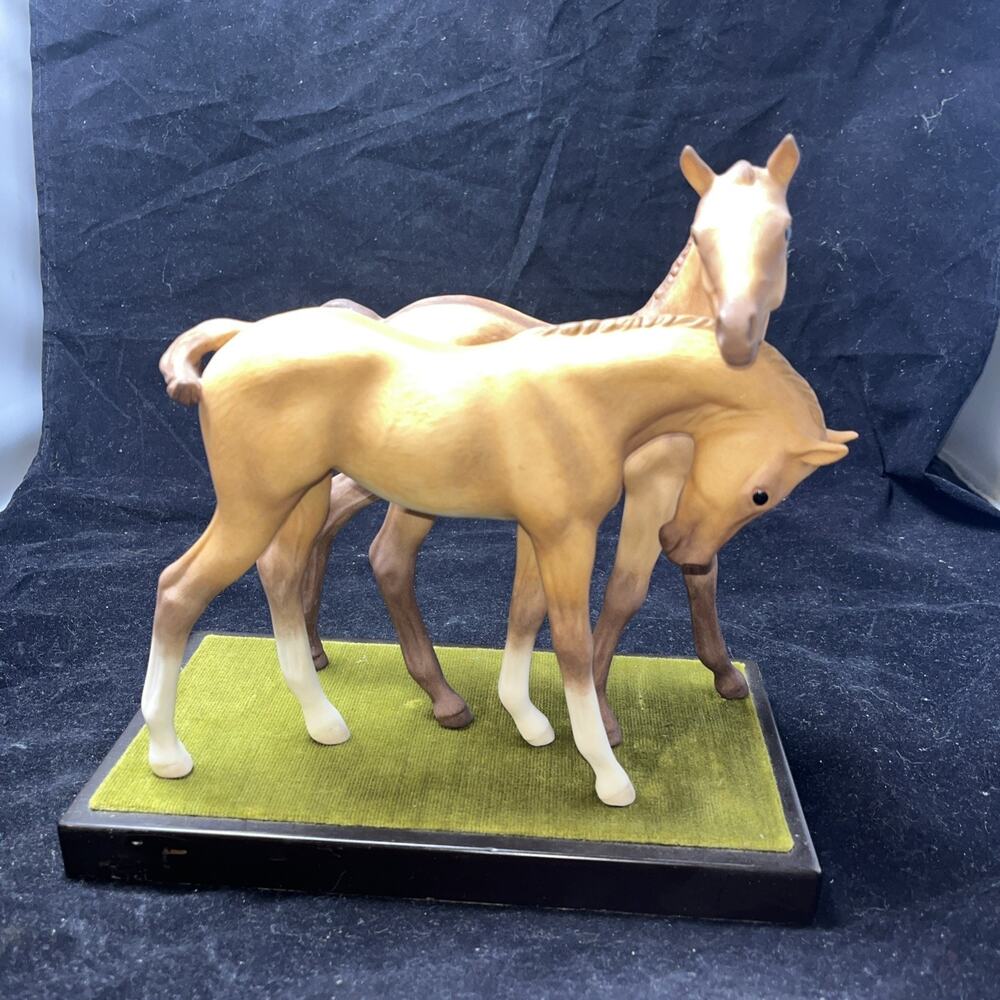 Cybis Horses Porcelain Foals Statue Colt Filly 1969 Darby & Joan Figurine RARE
